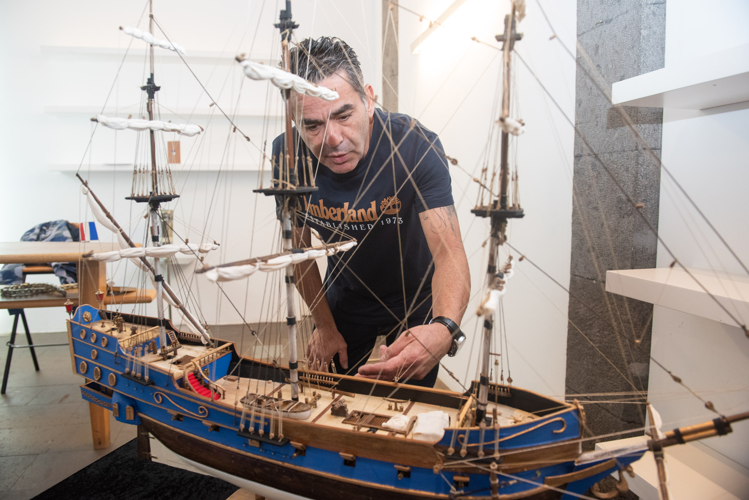 Barcas, barquillas y un Valbanera de dos metros y medio, entre las maquetas expuestas en la Sala de la Fedac del Cabildo